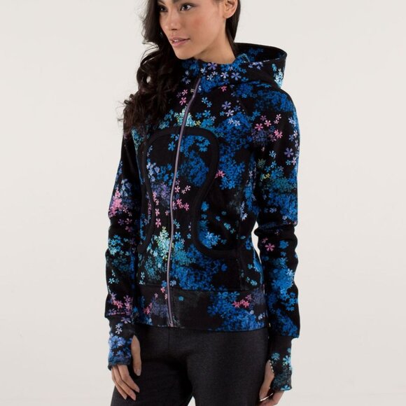 Lululemon Floral Scuba Hoodie w' Lined Hood in Petal Pop Print Size 8 - Picture 1 of 11